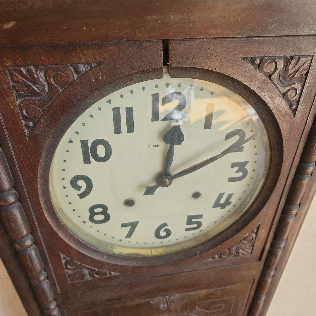 ボンボン時計　ジャンク品　インテリア　レトロ　時計　壁掛け時計　柱時計