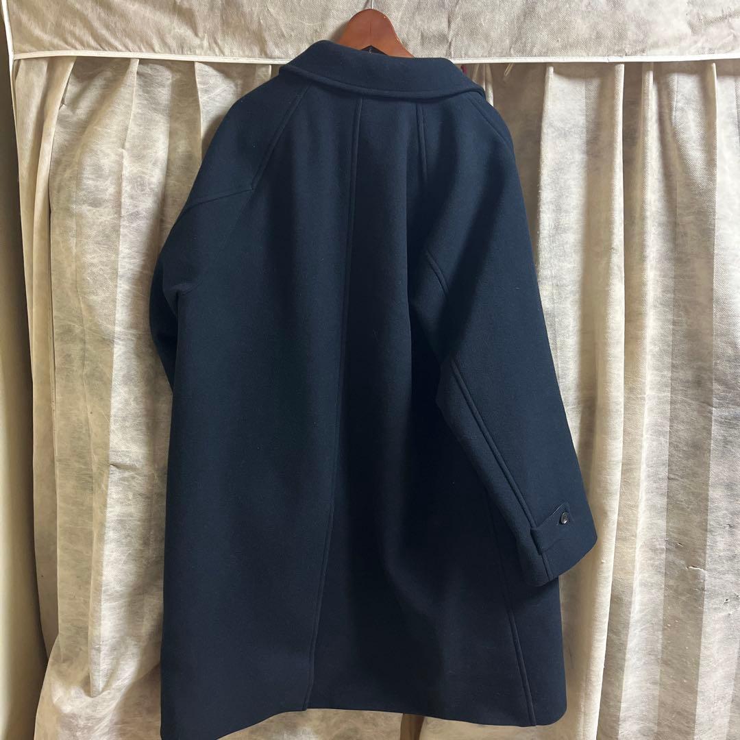 SENTDALE WOOL ステンカラーコート ネイビー