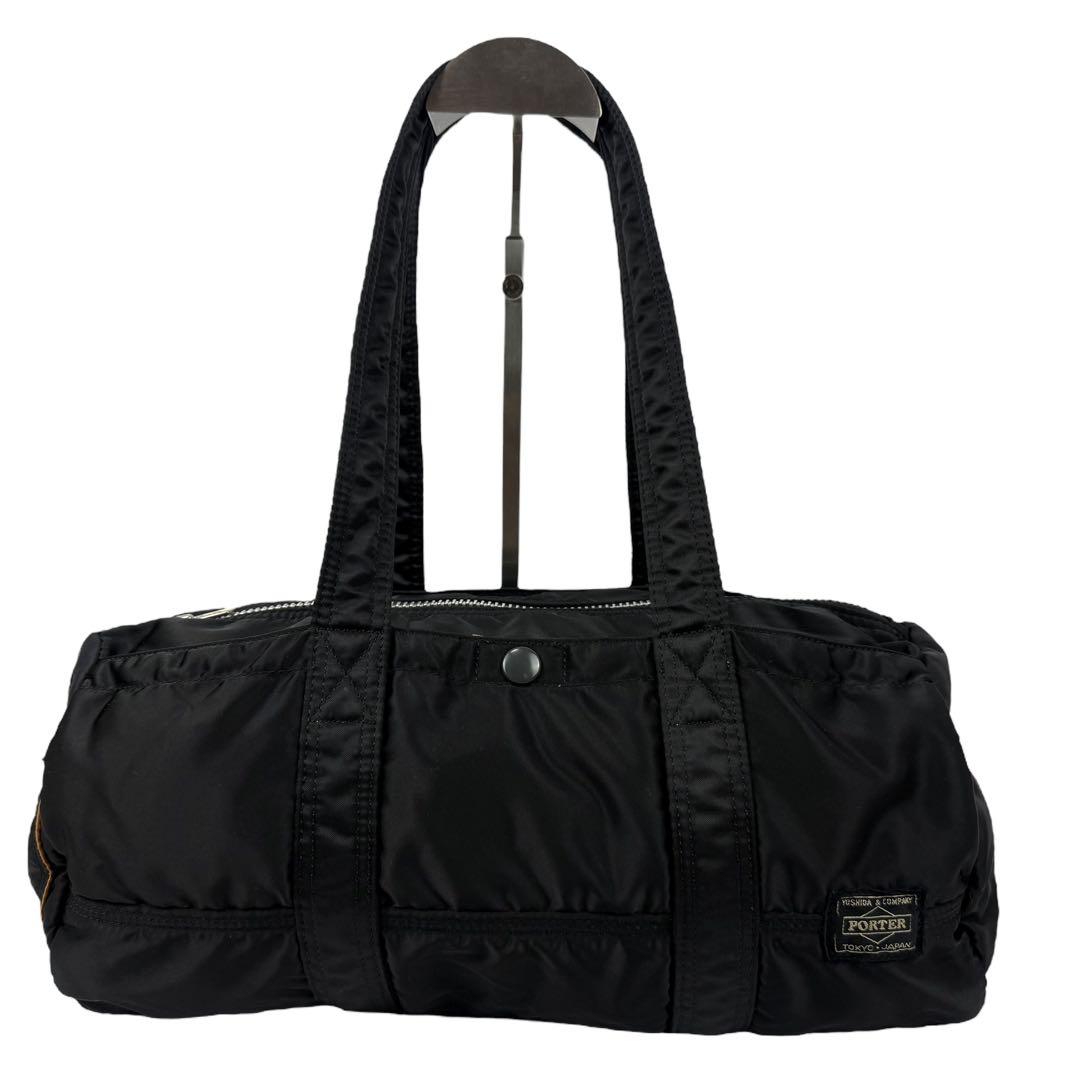 【美品】PORTER ポーター タンカー ミニボストンバッグ 肩掛け可能 黒