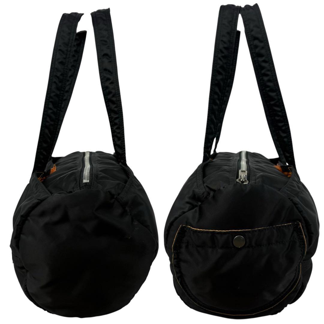 【美品】PORTER ポーター タンカー ミニボストンバッグ 肩掛け可能 黒