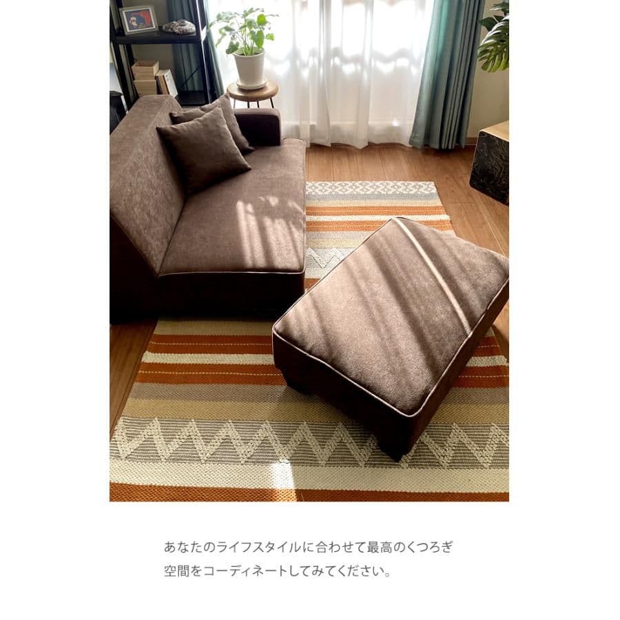 オットマン スツール 椅子 PVCレザー ソファー 1人掛け 黒　つ300