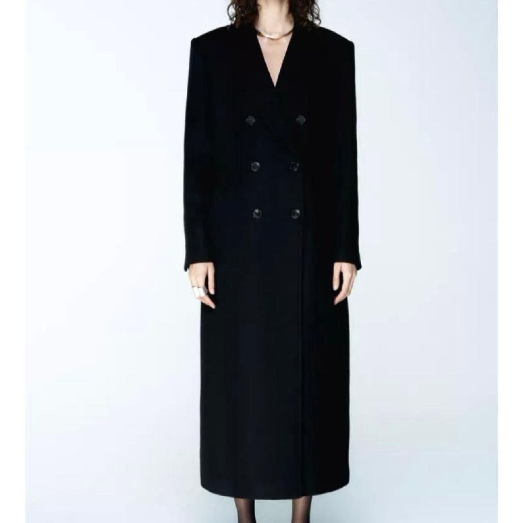 ZARA ロング丈ダブルブレストコート　M 新品未使用