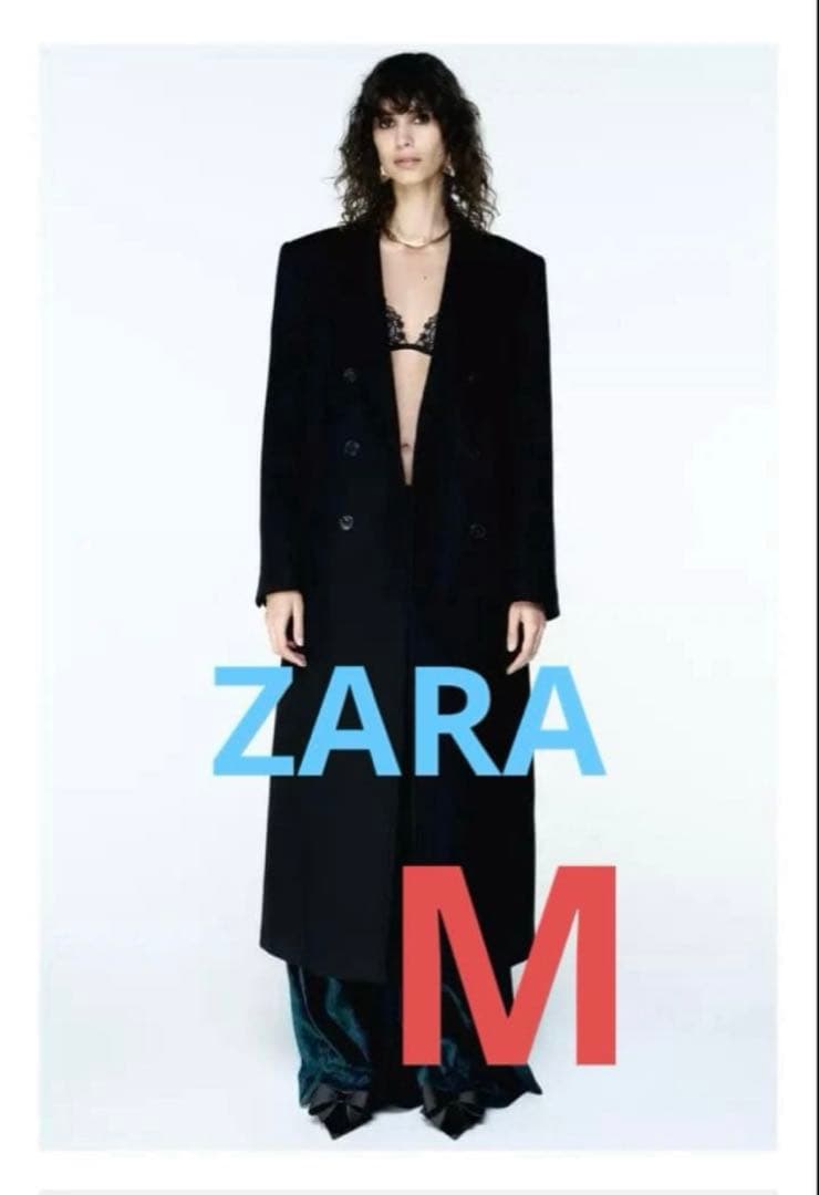 ZARA ロング丈ダブルブレストコート　M 新品未使用