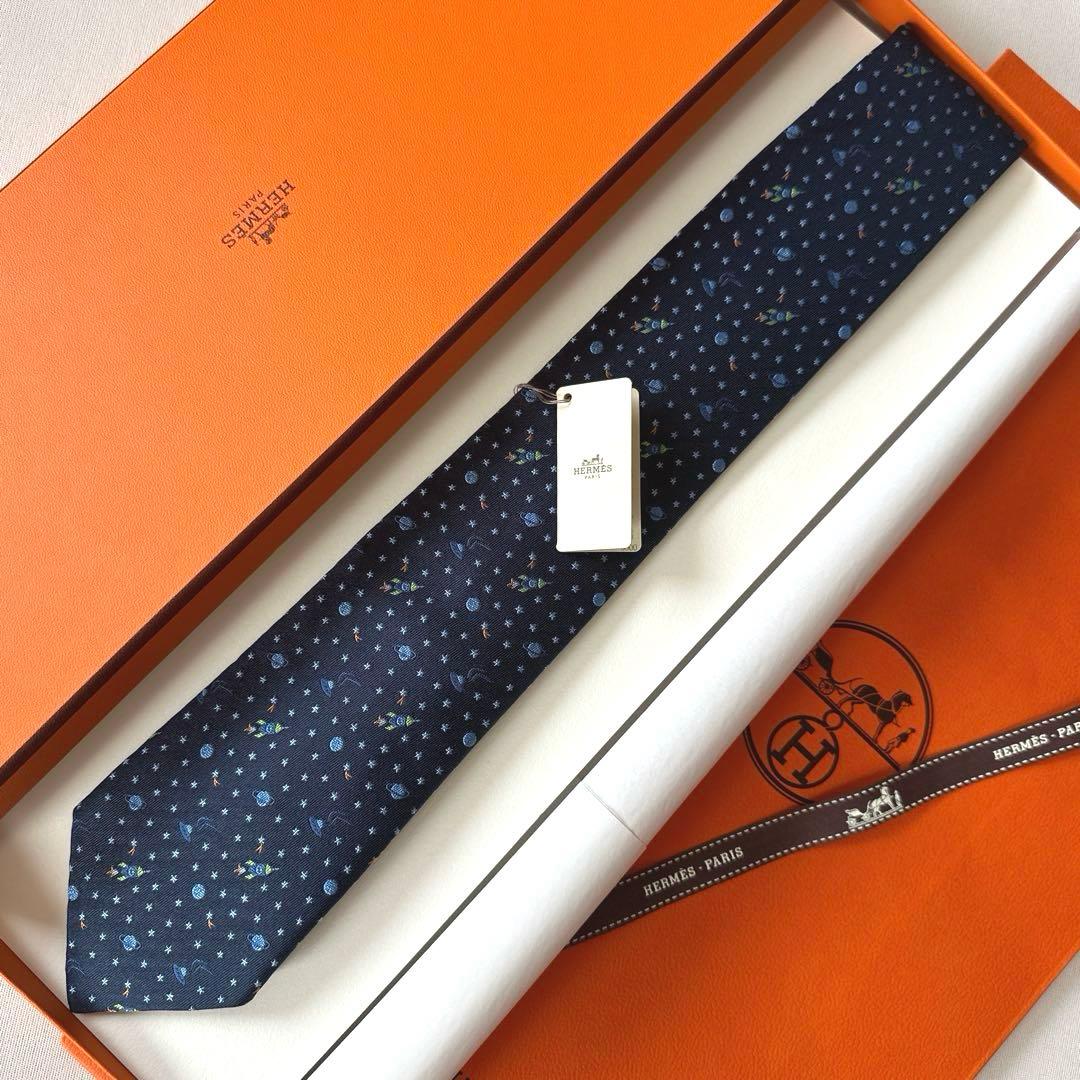 エルメス ネクタイ《ヴェール・ランフィニ》 新品 未使用