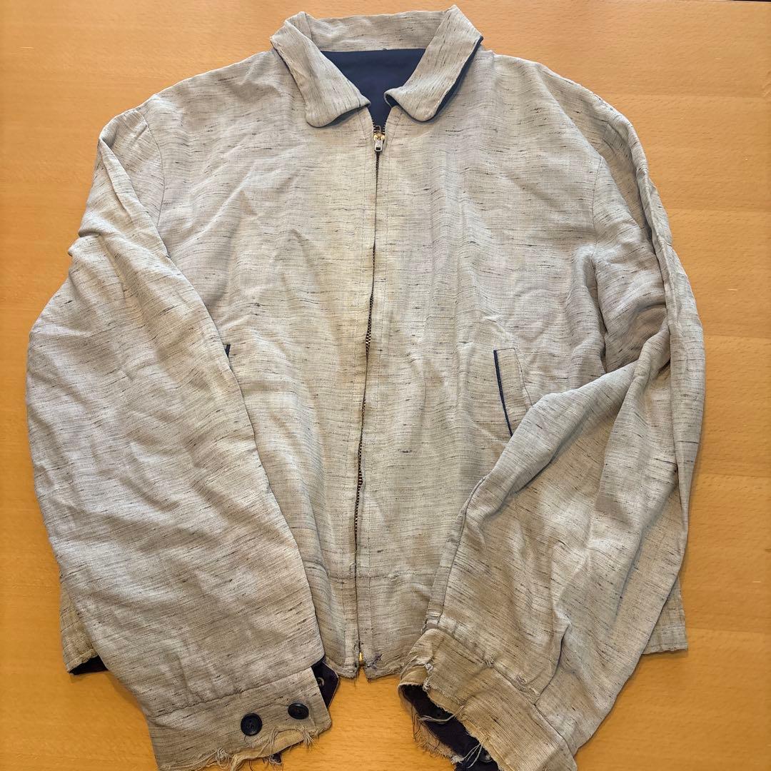 ギャバジャン　カスリ　50s リバーシブル　ジャンク　ヴィンテージ