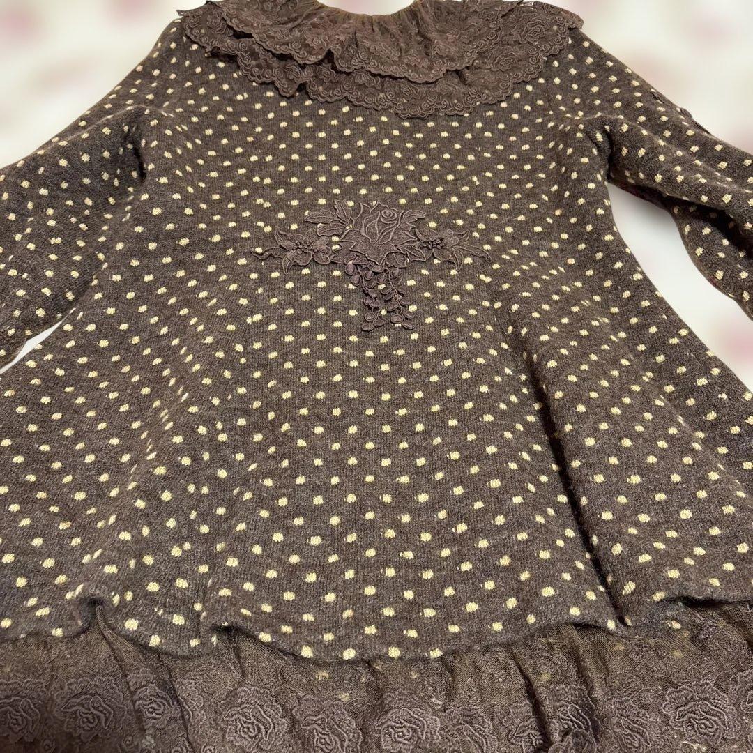 アトリエまりこ♡薔薇モチーフ＆キラキラビーズ・リボンとレースのコート・アミティエ