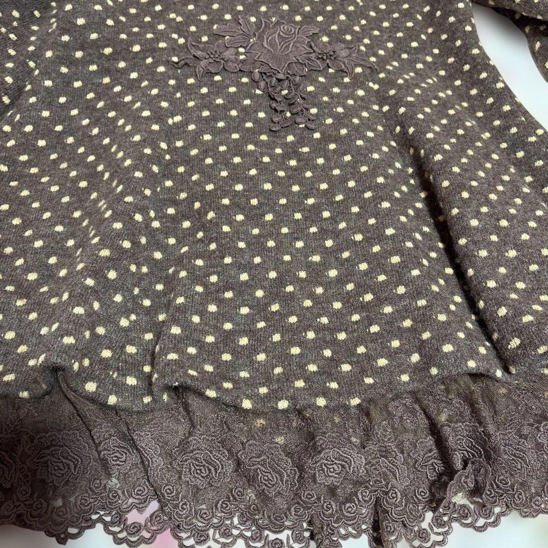 アトリエまりこ♡薔薇モチーフ＆キラキラビーズ・リボンとレースのコート・アミティエ