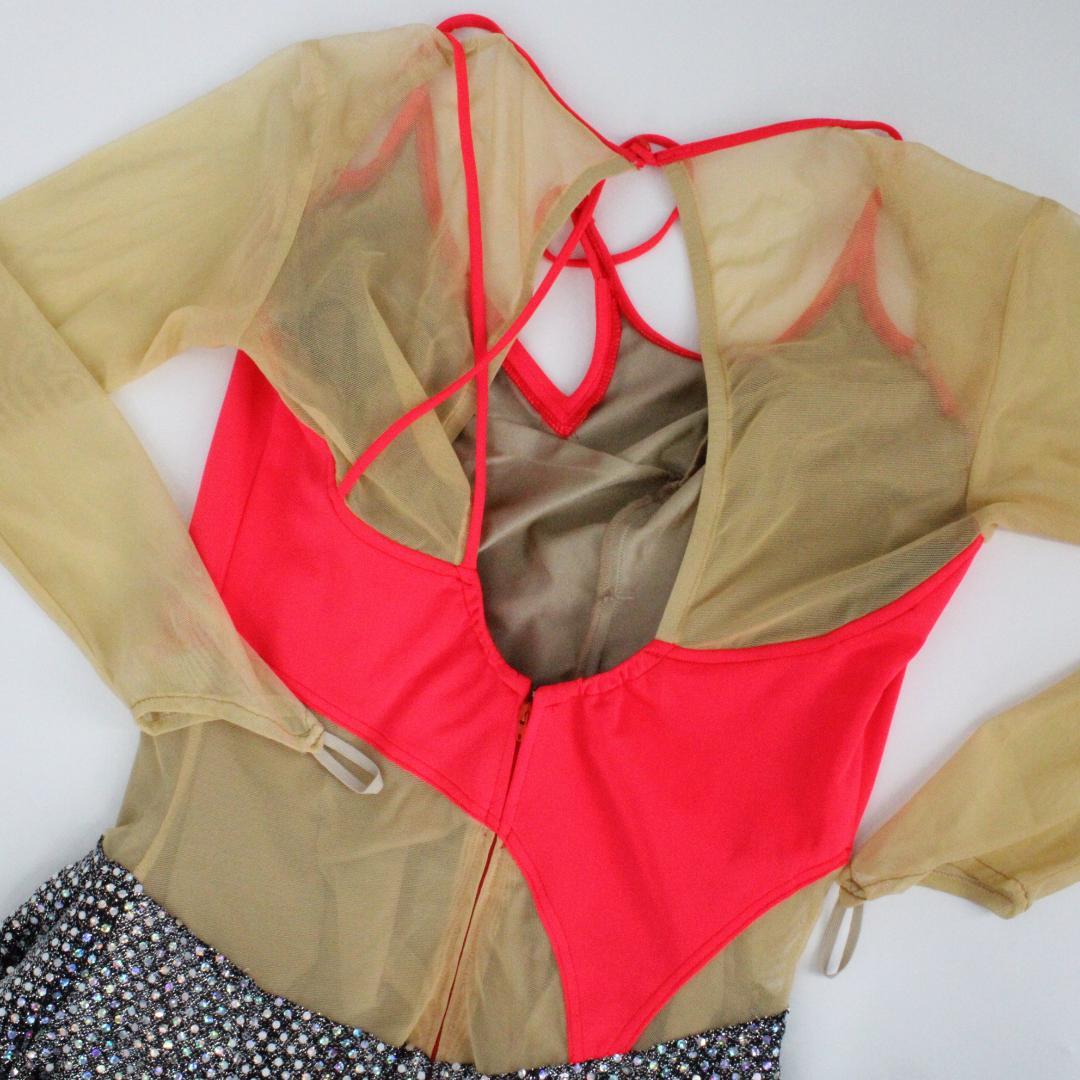 【美品 日本製 社交ダンス衣装】Scarlet スカーレット ラテンドレス