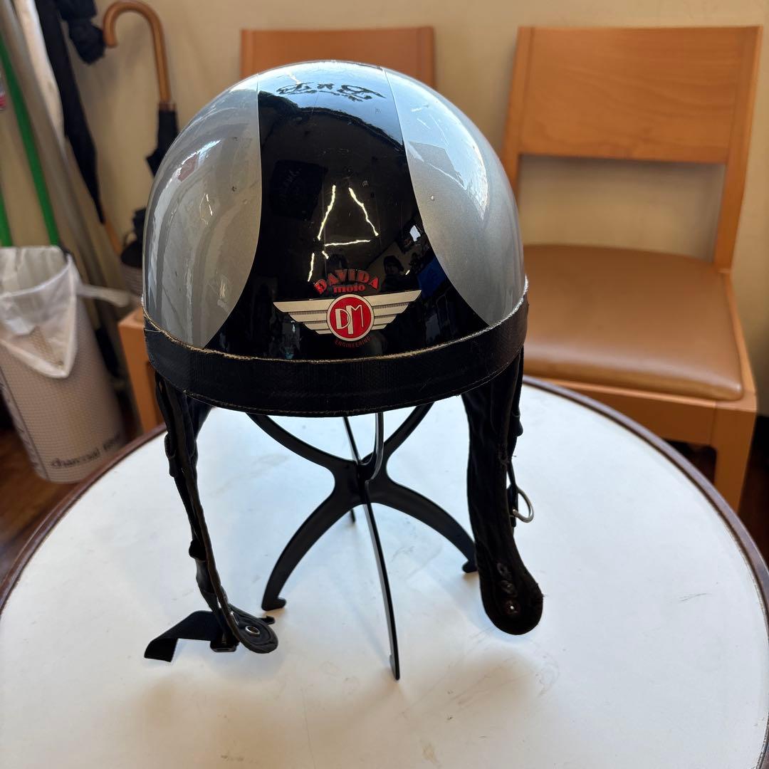 DAVIDA ダビダ 半帽ヘルメット シルバー・ブラック