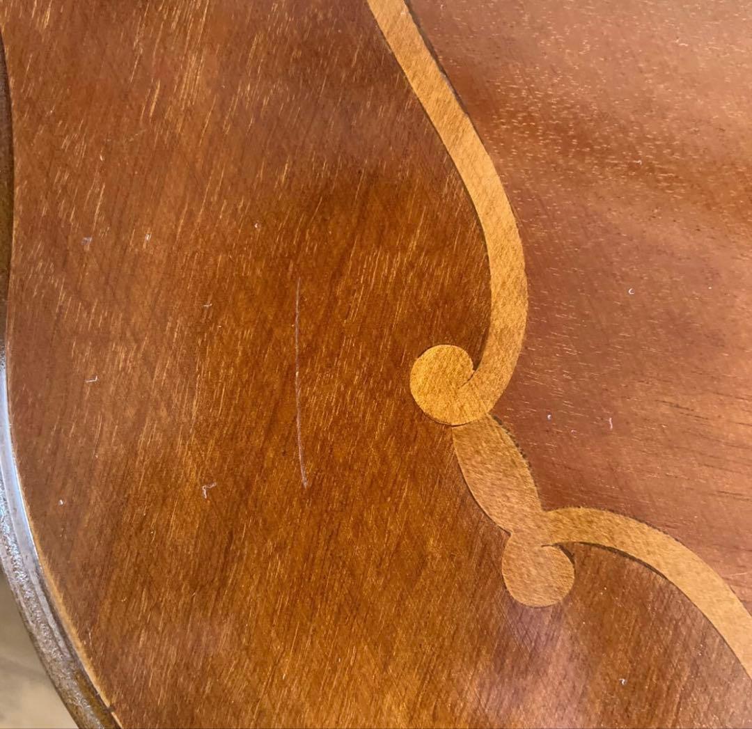 イタリア製　象嵌 テーブル　サイドテーブル　猫足 象嵌細工