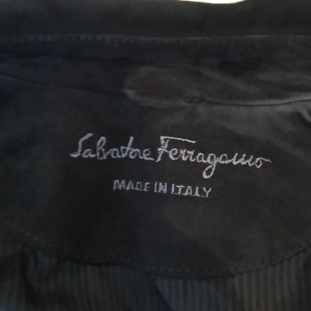 Salvatore Ferragamo ダークブルー スエードジャケット