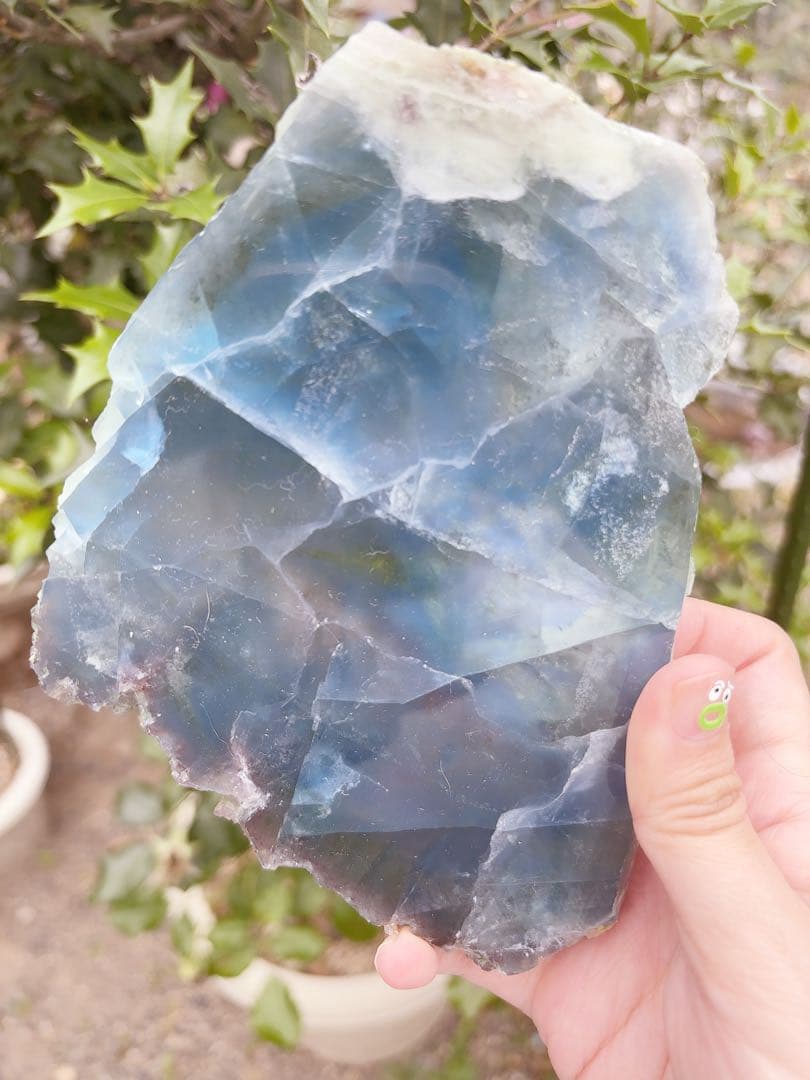 フローライト　透明感　高品質　ハイグレード　スラブ　虹　パワー