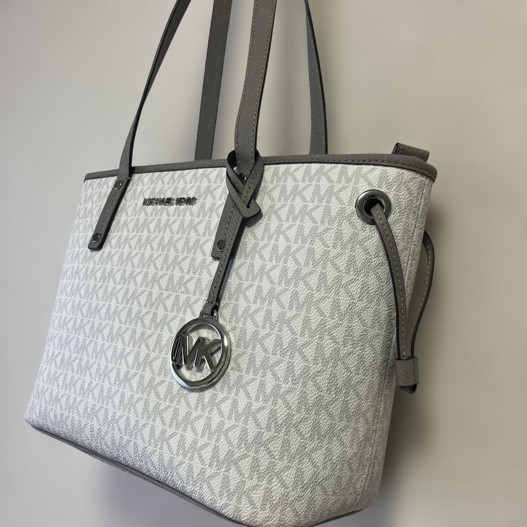 MICHAEL KORS トートバッグ ホワイト/グレー