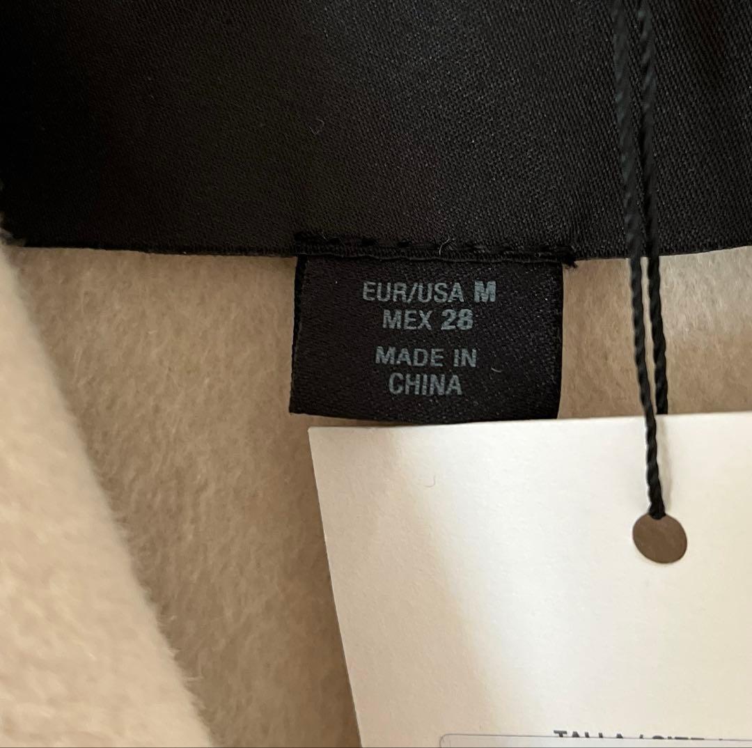 【ZARA】ザラ ZWコレクション ウール混紡オーバーサイズスカーフコート M