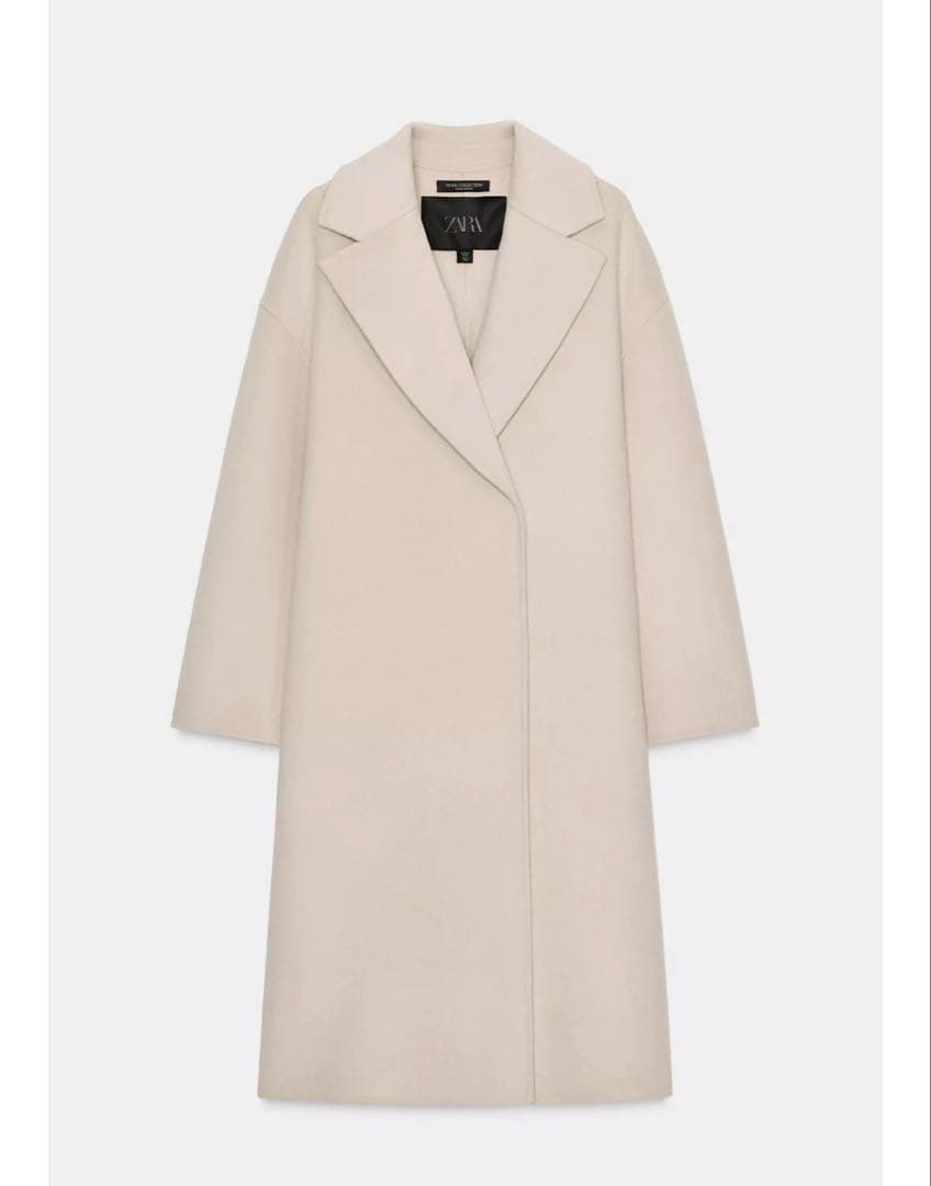 【ZARA】ザラ ZWコレクション ウール混紡オーバーサイズスカーフコート M