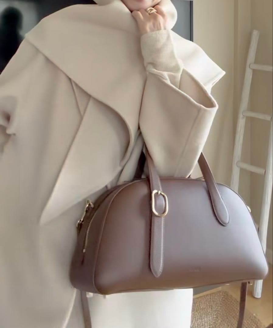 【ZARA】ザラ ZWコレクション ウール混紡オーバーサイズスカーフコート M