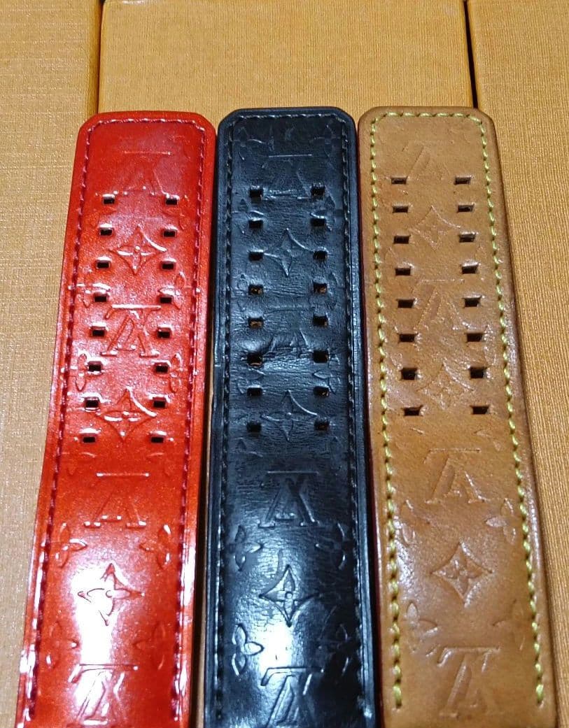 【特】タンブール PM用 純正レザーストラップベルト　3本セット