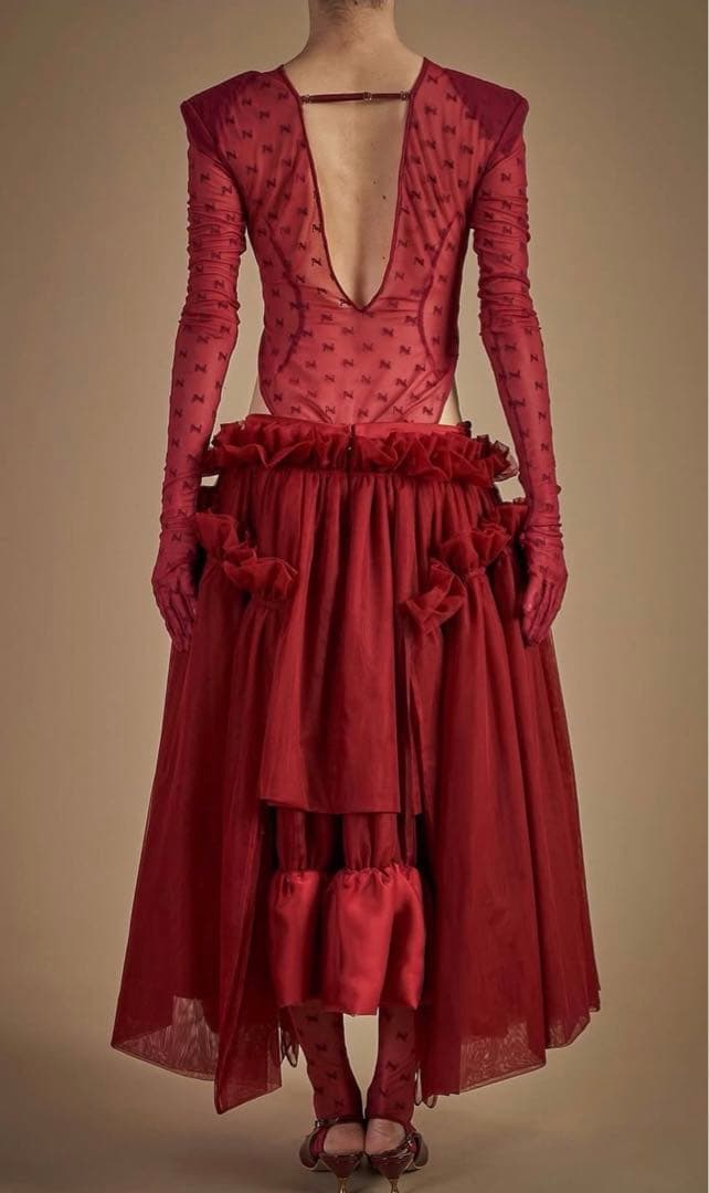 最終価格HAENGNAEヘンネ新品KISHIMEN LOGO SHEER TOP