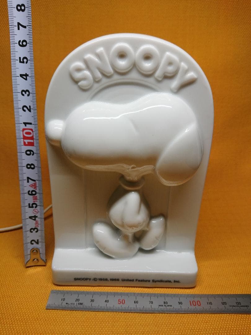 【美品】スヌーピー　陶器　ライト　置物　インテリア　工芸品　美術品　A3341
