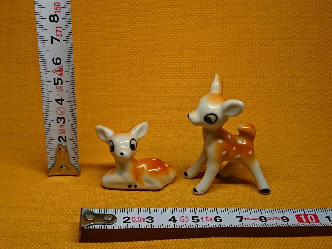 【美品】シカ　鹿　陶器　オブジェ　置物　インテリア　工芸品　美術品　A3119