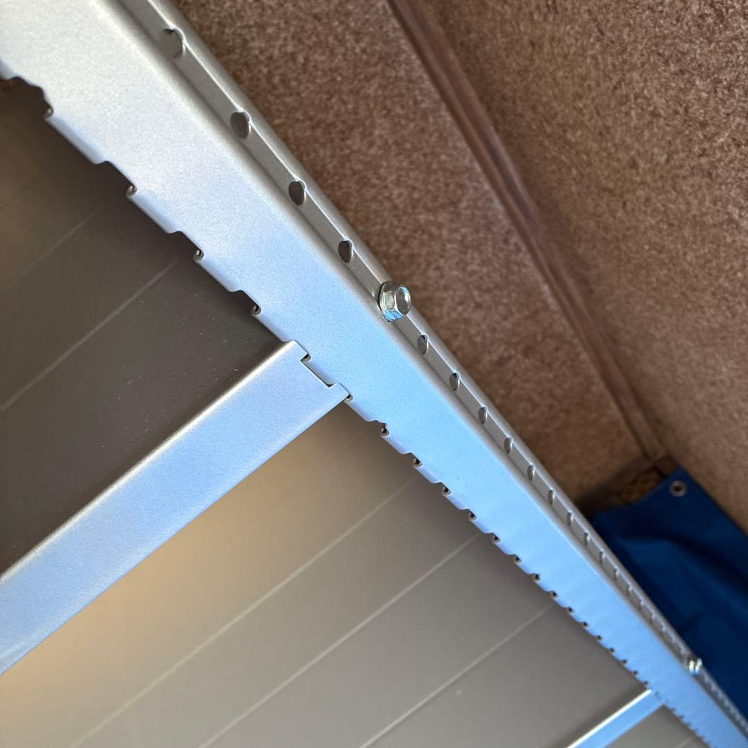 6台セット販売　シルバー4段スチールラック　横浜市引取限定