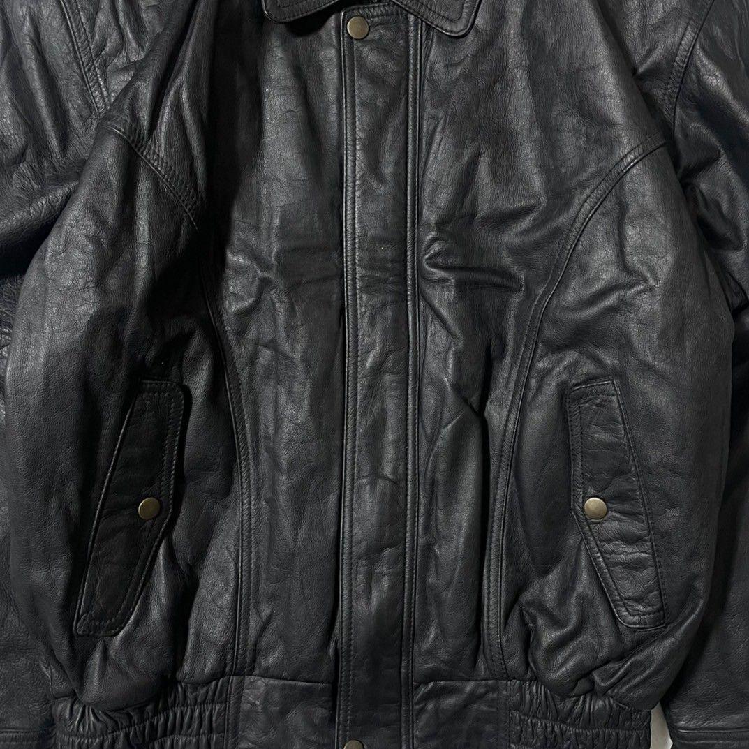 90s A-2 本革 リアルレザー 短丈 ボンバーフライト ブルゾン ジャケット
