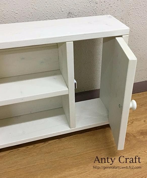 【サイズオーダー可】【引取可能】無垢材　目隠し扉がついた！トイレ収納 W/Ｗ