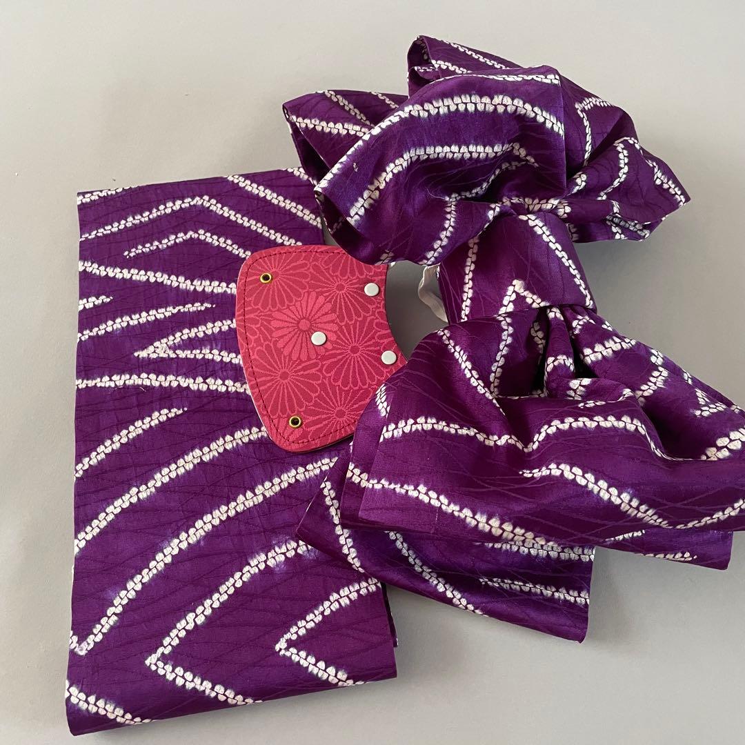 七五三　5歳　アンティークお着物セット　作り帯コーデ