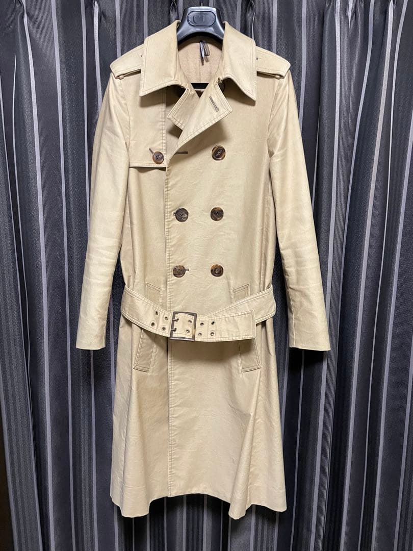 Dior homme 07AW ベルト付きトレンチコート 42