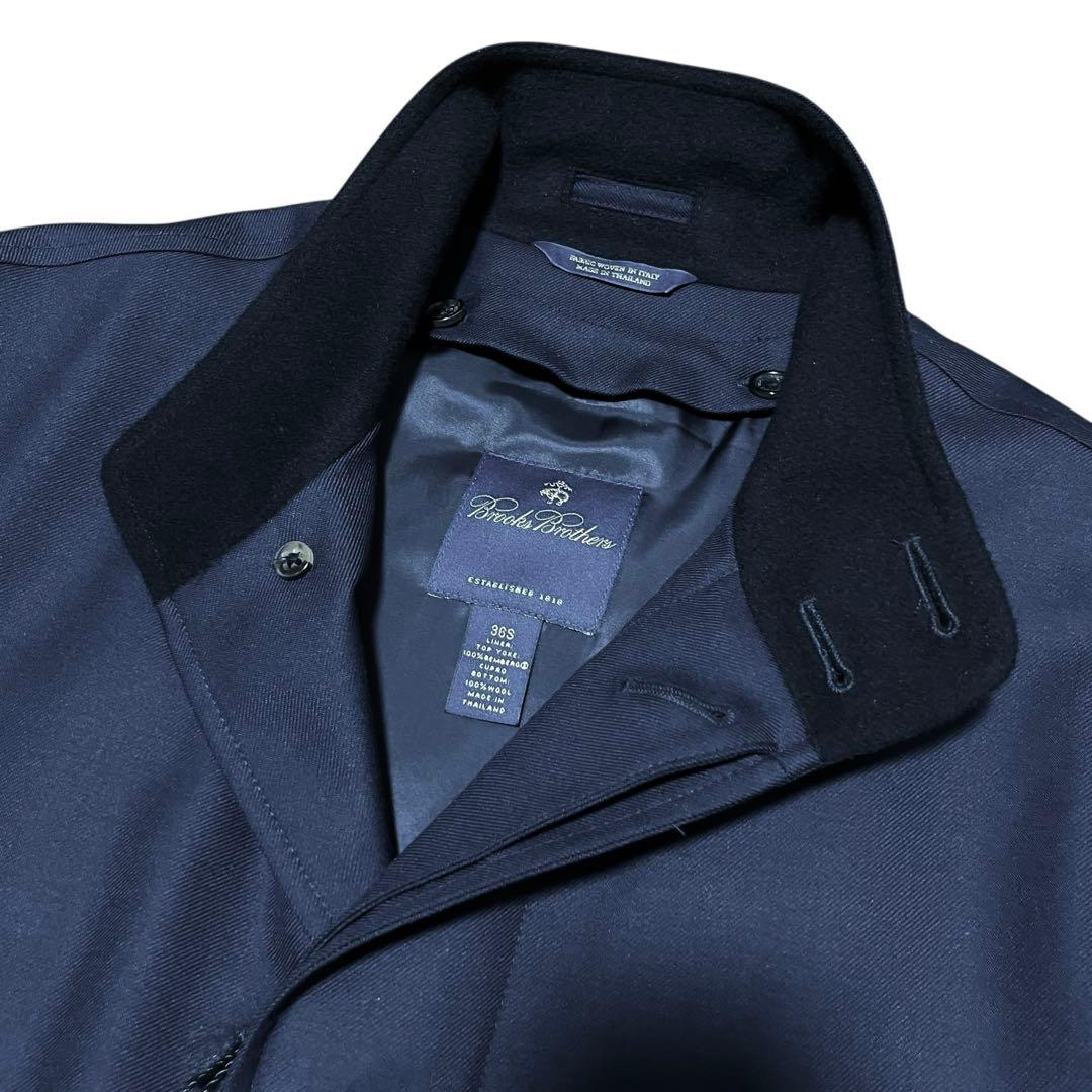 未使用ブルックスブラザーズ ロロピアーナ ライナー付きスタンドカラーコート36S
