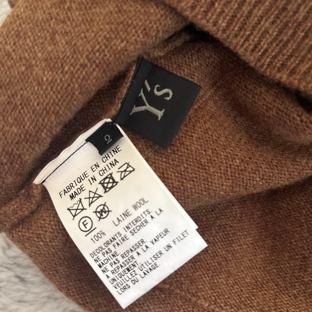 美品　Y's キャメル　ポケット　ニット　セーター