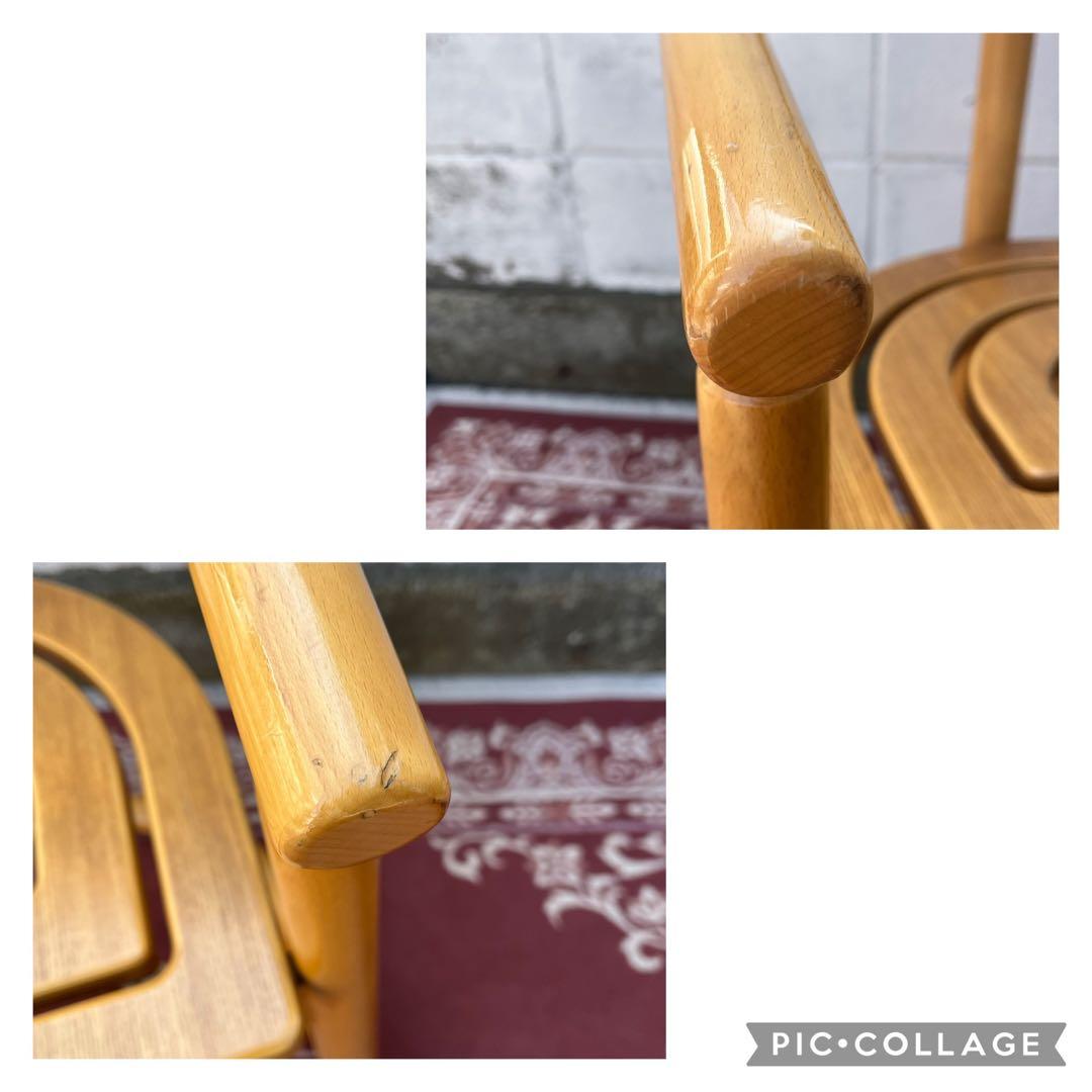 古家具ビンテージ品◾️National 木製家具 アームチェア 木製チェア B