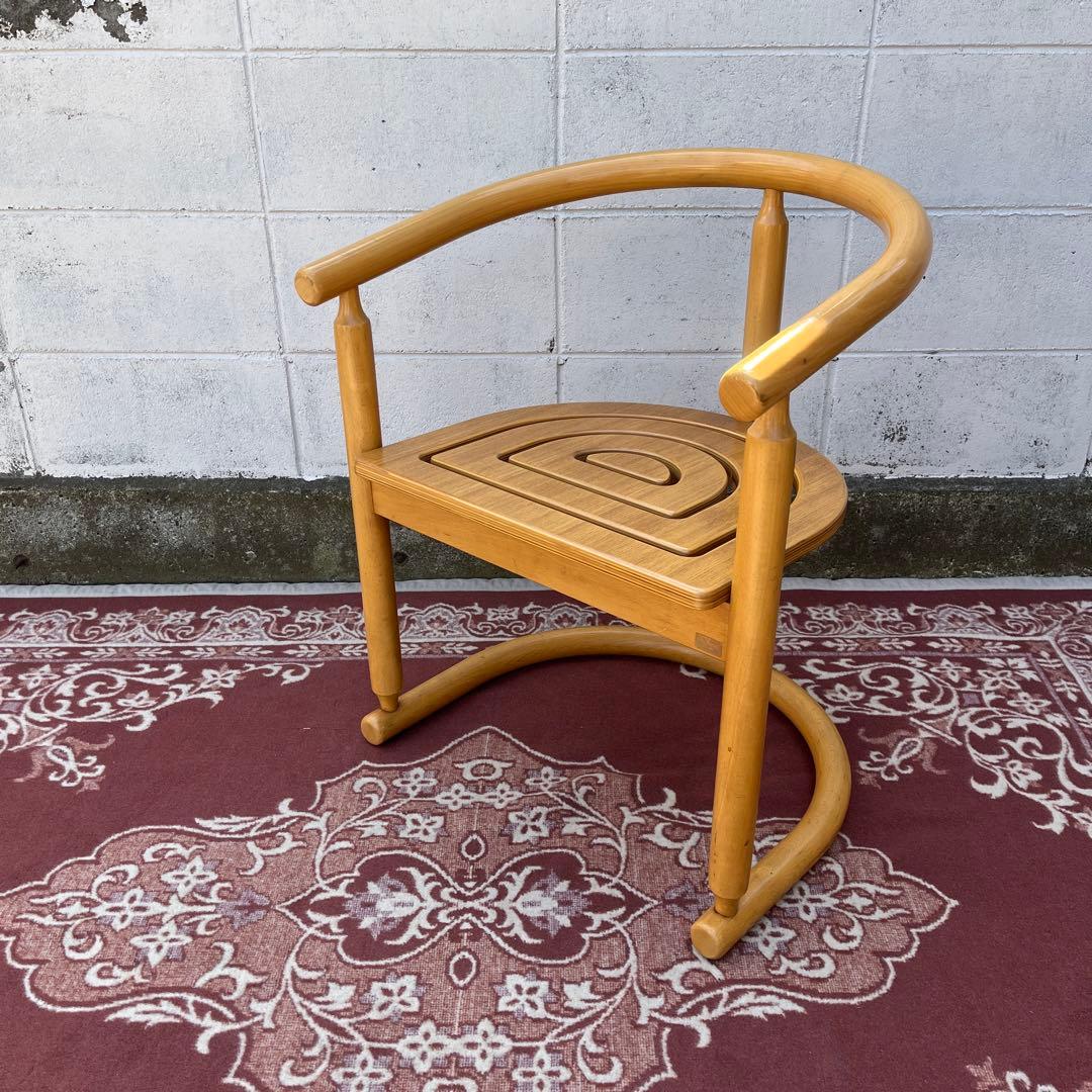 古家具ビンテージ品◾️National 木製家具 アームチェア 木製チェア B