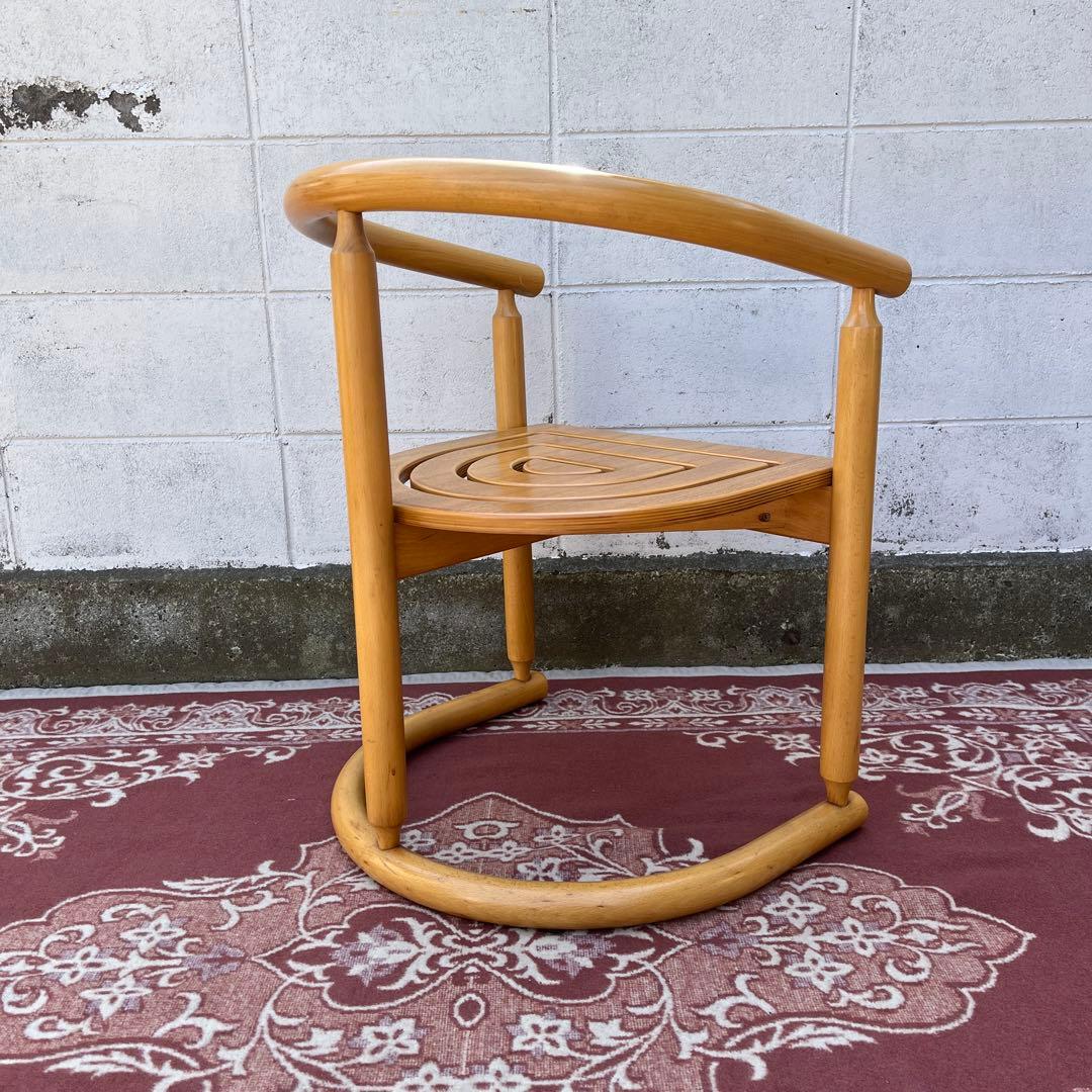 古家具ビンテージ品◾️National 木製家具 アームチェア 木製チェア B