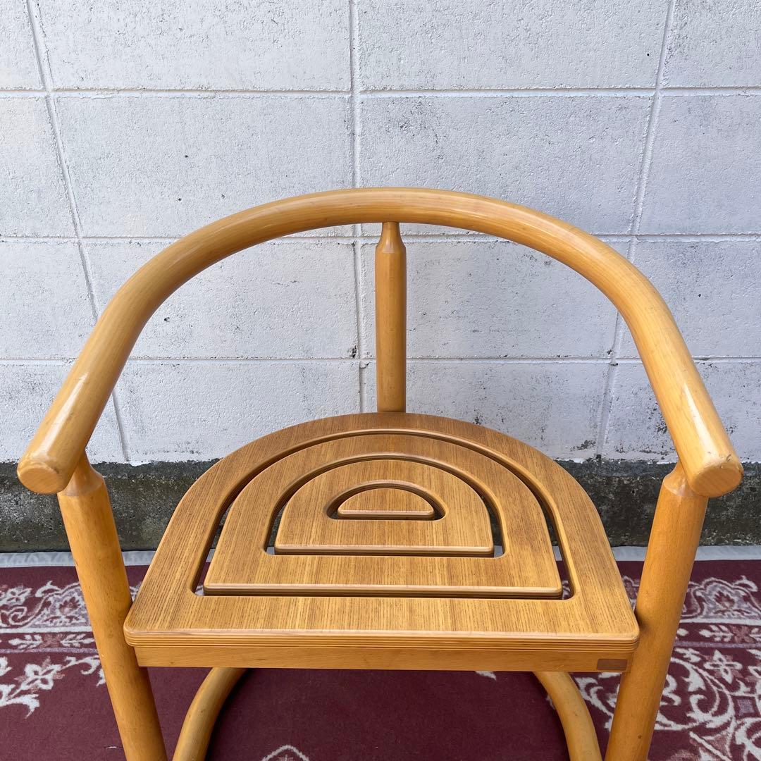 古家具ビンテージ品◾️National 木製家具 アームチェア 木製チェア B