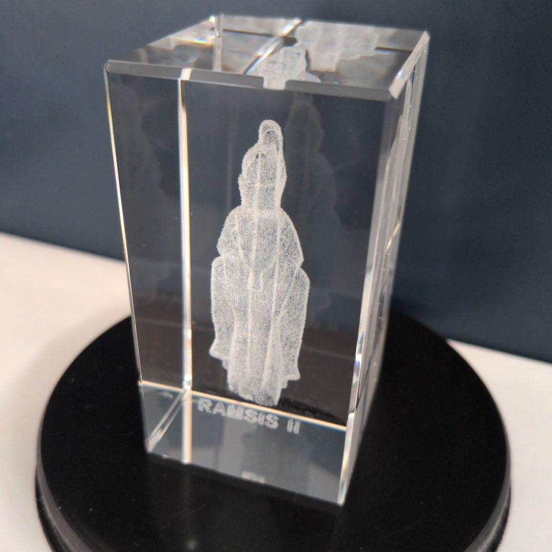 ラムセス２世 クリスタル 置物 エジプト Made in Egypt