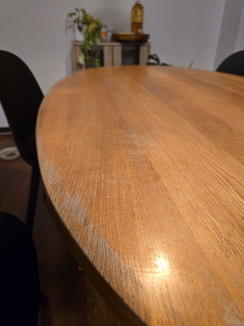 「5572」木製 楕円形 ダイニングテーブル