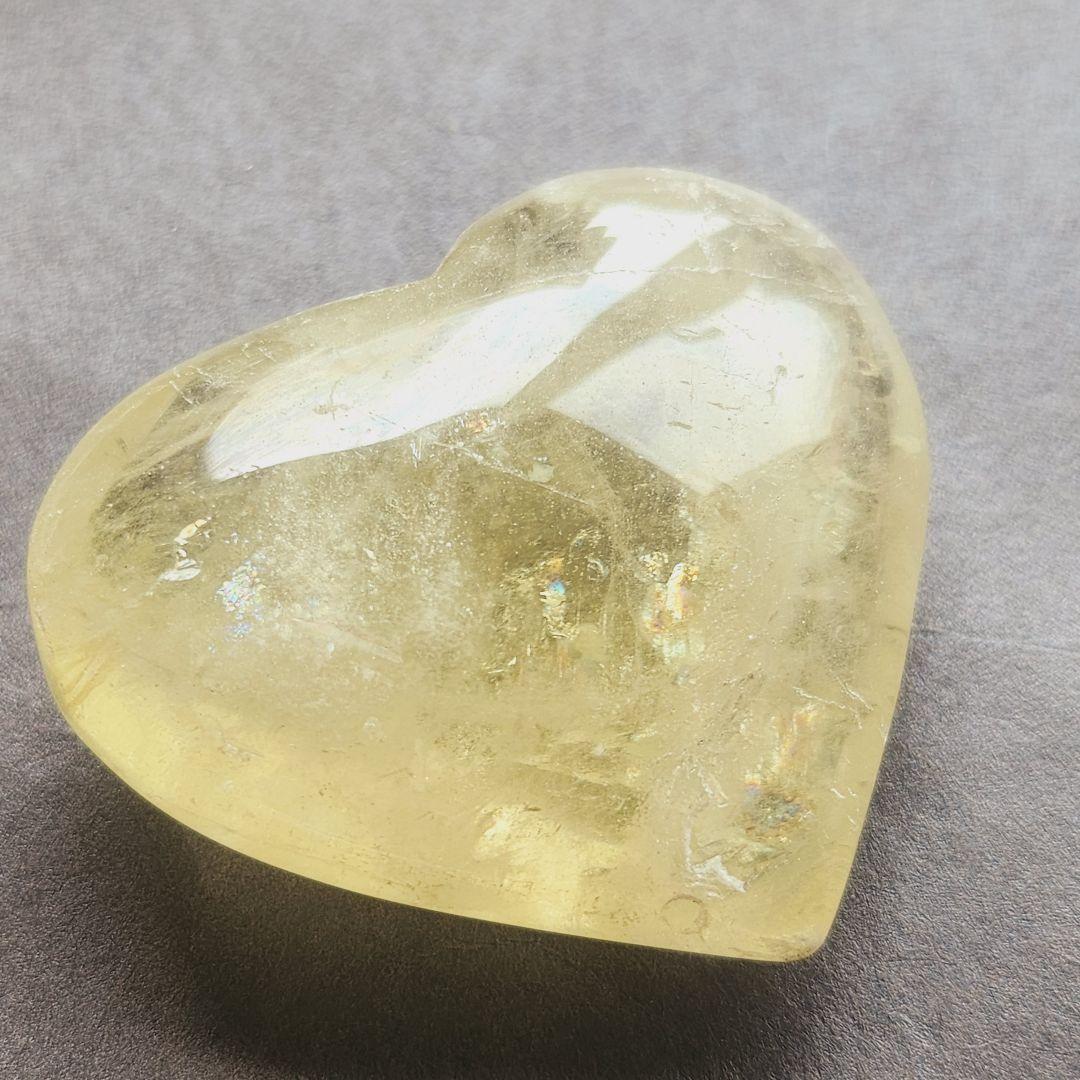 【一点物】虹入り✨ シトリン ハート ✩.*˚天然石× インテリア