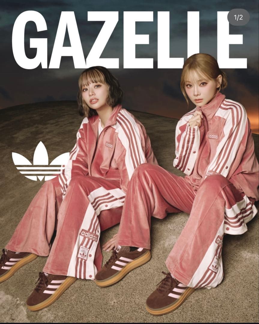 adidas W ADIBREAK VELOUR TT ピンクXL アウター