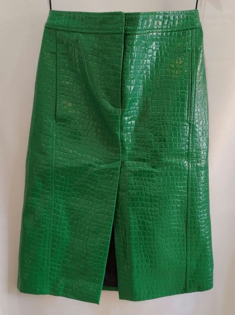 未使用 タグ付き Tibi クロコ型押しスカート