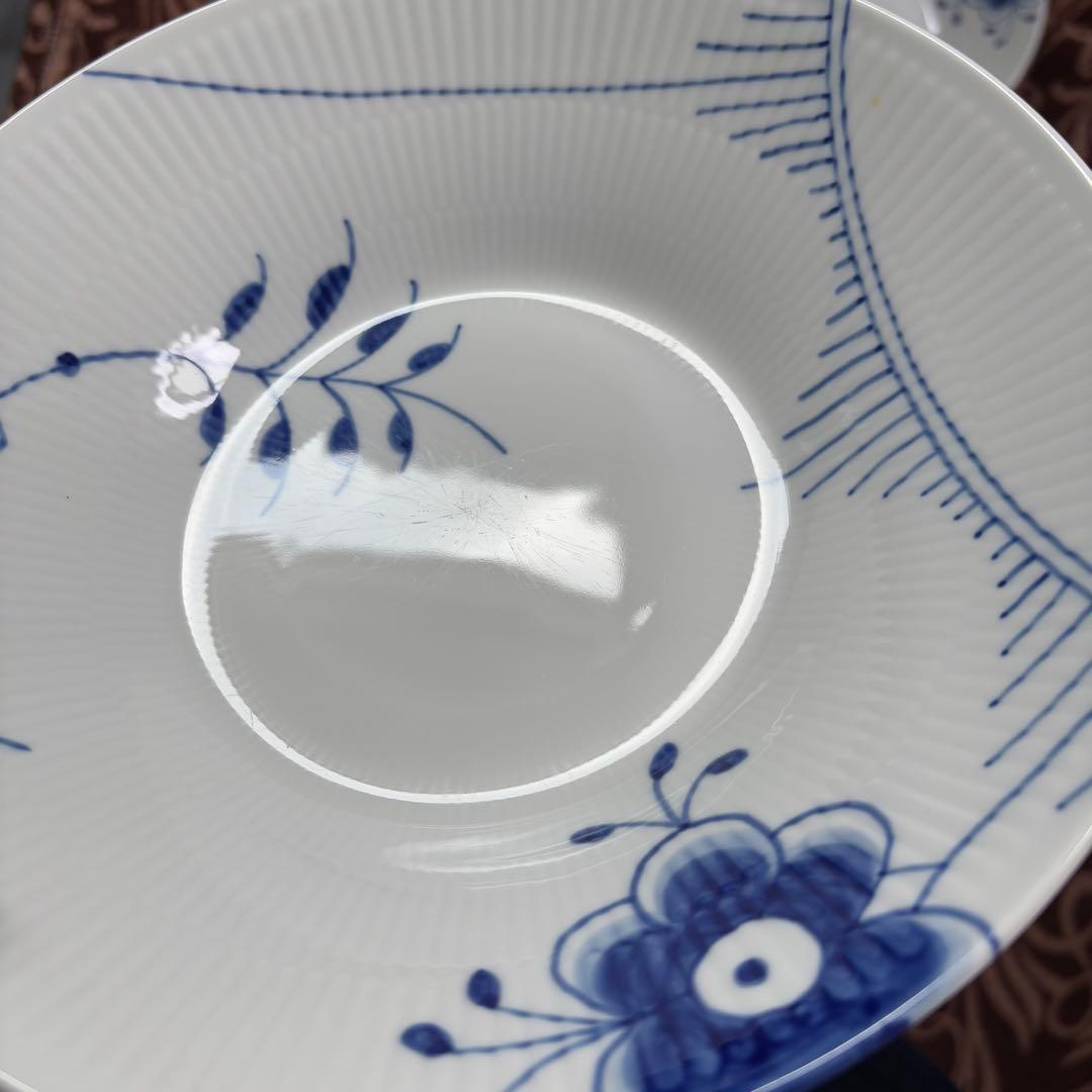 ロイヤルコペンハーゲン ブルーフルーテッド メガ パスタプレート 24cm 2枚