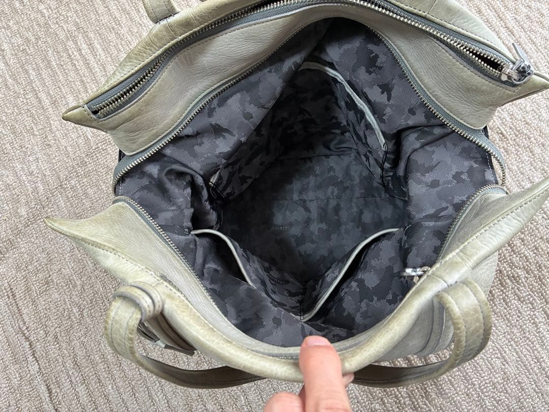 aniary グレー トートバッグ 取り外し可能ストラップ