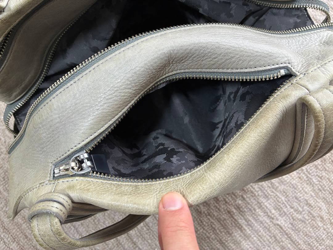 aniary グレー トートバッグ 取り外し可能ストラップ