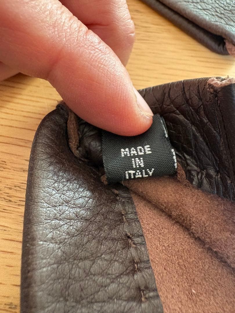 メローラ ディア ダークブラウン ライニングなし 革手袋 MEROLA