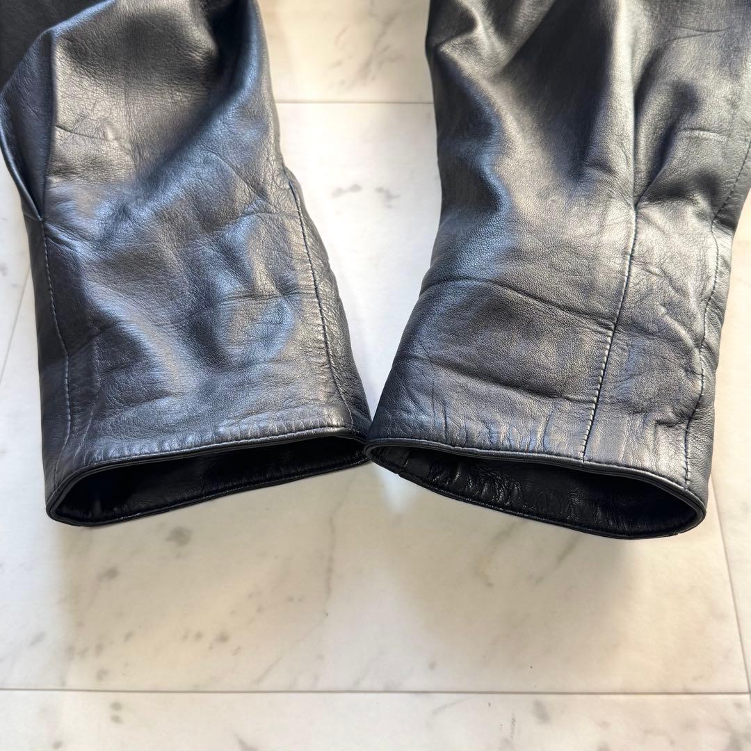 EMBA ラムレザーコート ファーライナー ウィーゼル ブラック FREE