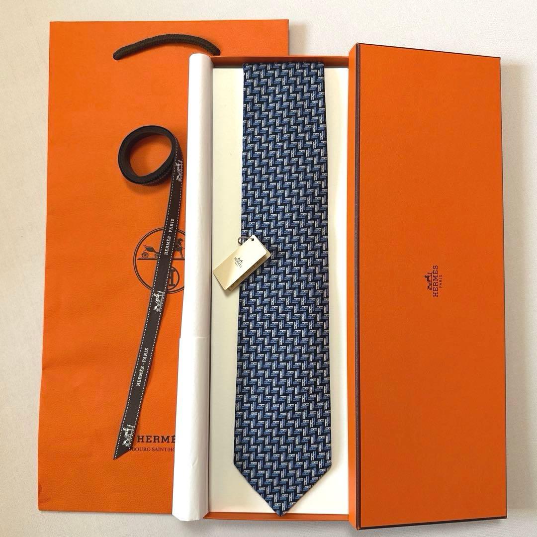 エルメス ネクタイ《ドゥブルH 》新品 未使用