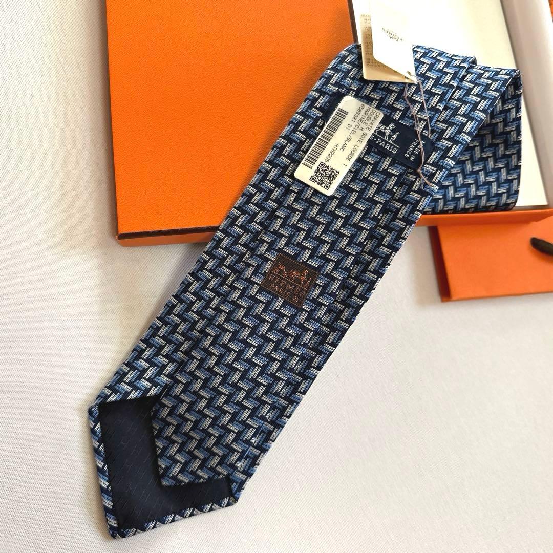 エルメス ネクタイ《ドゥブルH 》新品 未使用