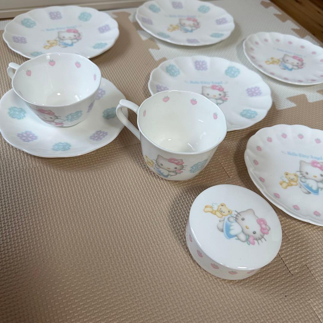 ハローキティ エンジェル 皿 8点セット NIKKO サンリオ 箱シール付き