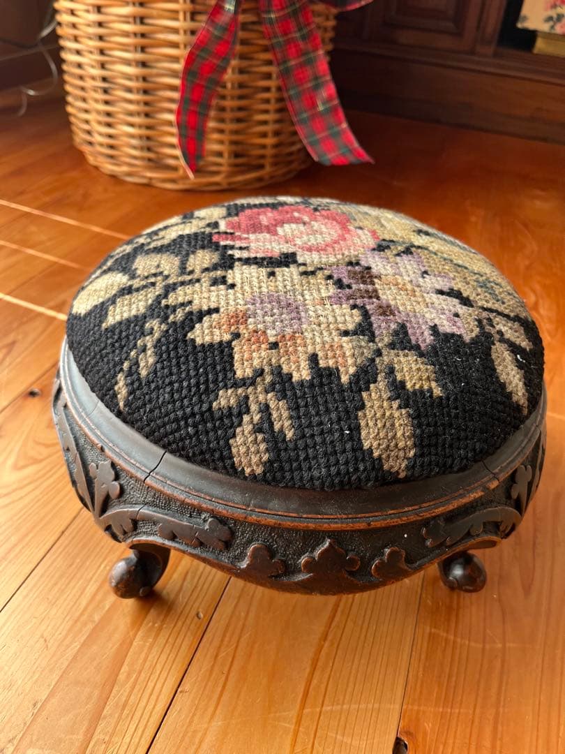 アンティーク　イギリス　フランス　オットマン　プチポワン②