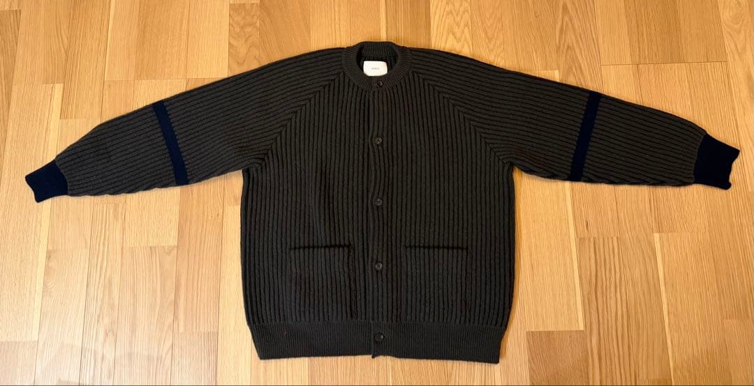 トップス stein THICK WALE RIB CREW NECK CARDIGAN